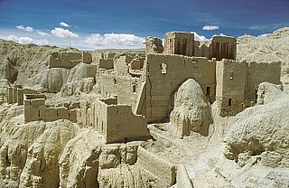 1998 - Ruinen in der Zitadelle von Tsaparang - West-Tibet: Sehensw&uuml;rdigkeiten