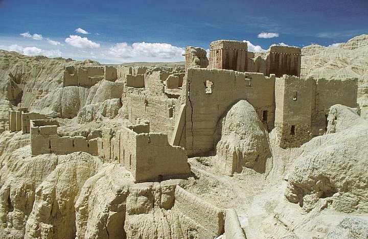 1998 - Ruinen in der Zitadelle von Tsaparang - West-Tibet: Sehensw&uuml;rdigkeiten