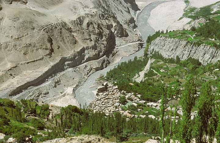 1998 - Blick auf das Hunza-Tal, Pakistan - Nord-Pakistan: Landschaft