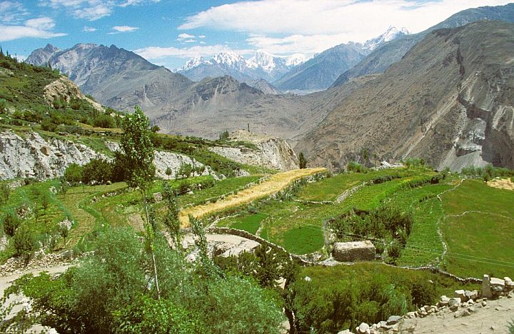 1998 - Blick von Altit &uuml;ber das Hunza-Tal - Nord-Pakistan: Landschaft