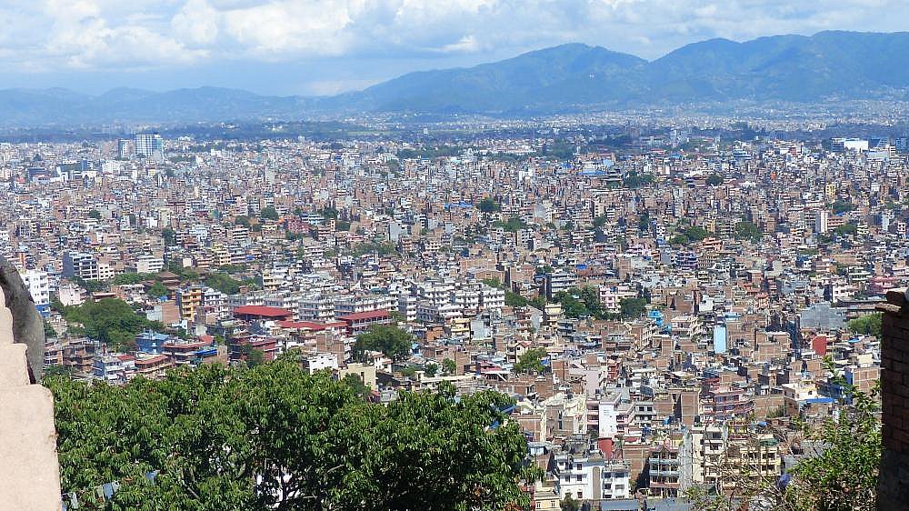Blick von Swayambunath &uuml;ber Kathmandu - Kathmandu-Tal: Sehensw&uuml;rdigkeiten