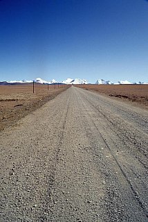 1992 - direkt auf den Sishapangma zu - West-Tibet: Landschaft