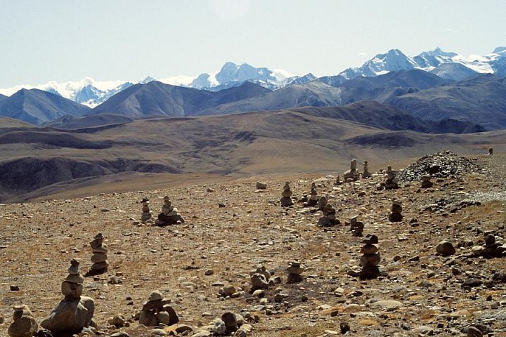 1992 - Blick vom Tang La Pass - West-Tibet: Landschaft