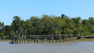 Anlegesteg beim Fischerdorf Teigone - West-Myanmar: Land und Leute