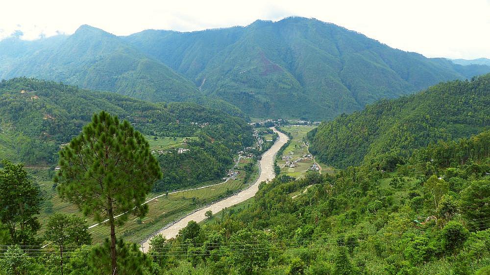 2015 - Blick auf den Trisuli-Flluss - Helambu-Langtang: Landschaft