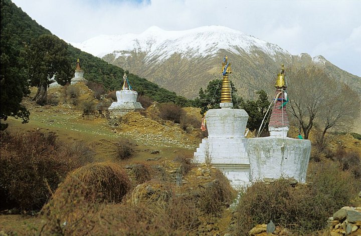 2006 - Chorten beim Reting Kloster - Zentral-Tibet: Landschaft