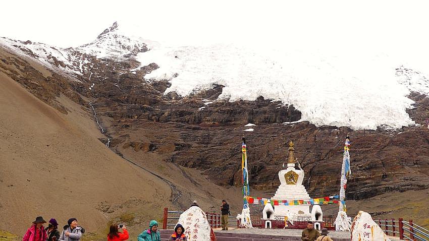 Blick auf den Gletscher vom Karo La Pass - Zentral-Tibet: Landschaft