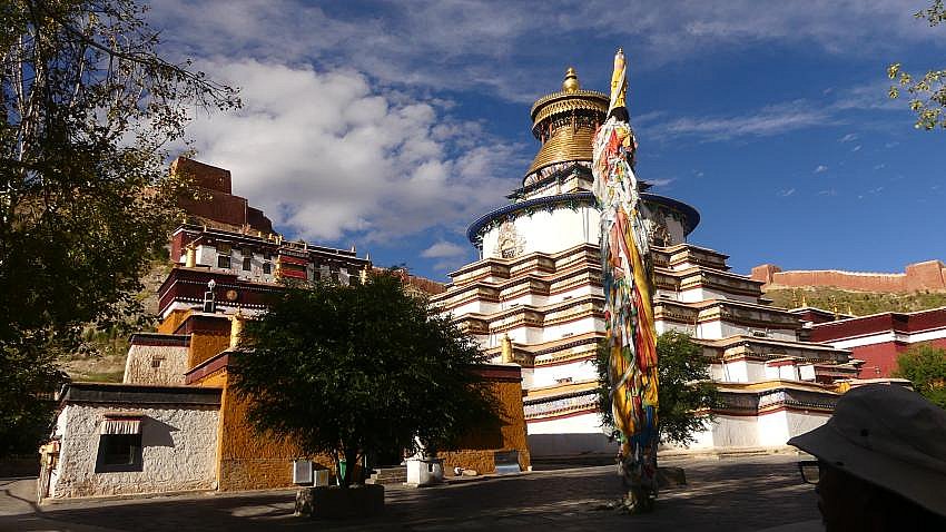 Kumbum Chorten in der Abendsonne - Zentral-Tibet: Sehensw&uuml;rdigkeiten