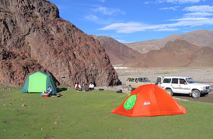 2006 - Zeltcamp im Upper Lungsang Valley - Zentral-Tibet: Essen & Schlafen