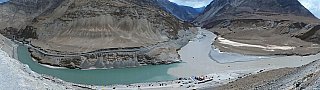 M&uuml;ndung des Zanskar-Flusses in den Indus - Ladakh: Landschaft