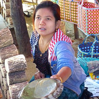 Reibeschale f&uuml;r Tanaka-Rinde - West-Myanmar: Land und Leute