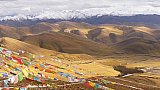 Spiel von Licht und Farben &uuml;ber den Vorbergen des Himalaya - Zentral-Tibet: Landschaft