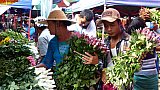 Blumenmarkt auf dem Gro&szlig;markt in Yangon - Zentral-Myanmar: Land und Leute