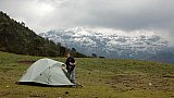 Camp in Jangchulakha auf dem Druk Path Trek - Paro - Haa: Landschaft