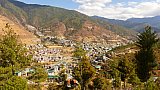 Blick &uuml;ber das Thimphu-Tal. - Thimphu-Punakha: Landschaft