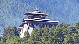 Jakar Dzong mit seinem wehrhaften Turm - Zentral-Bhutan: Sehensw&uuml;rdigkeiten
