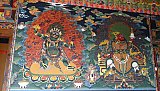 Wandgem&auml;lde im Drametse Kloster - Ost-Bhutan: Sehensw&uuml;rdigkeiten