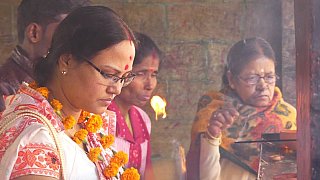 Pilger beim Kamakhya Tempel - Indien - Assam - Sehensw&uuml;rdigkeiten