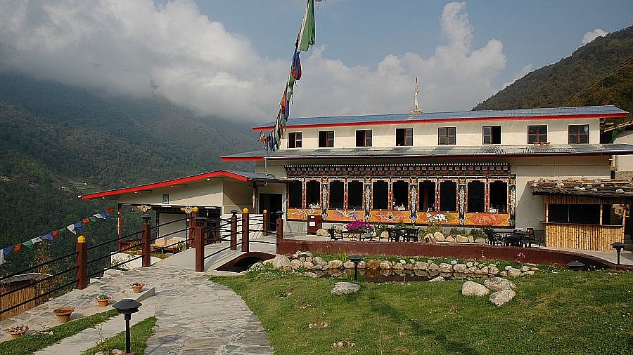 Yangkhill Resort in Trongsa - Zentral-Bhutan: Essen & Schlafen