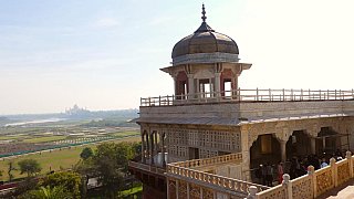 Blick vom Roten Fort zum Taj Mahal - Uttar Pradesh: Sehensw&uuml;rdigkeiten