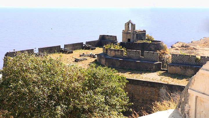 Diu Fort hoch &uuml;ber dem Meer - Gujarat - Sehensw&uuml;rdigkeiten