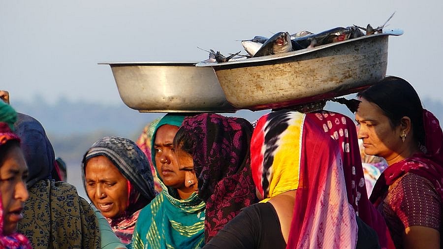 Indische Fischerfrauen - Gujarat - Land und Leute
