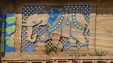 Tiger-Fliesen-Relief im Mansingh Palast - Madhya-Pradesh: Sehensw&uuml;rdigkeiten
