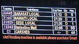 Informationstafel im Bahnhof von Calcutta 2012 - Indien mit dem Zug