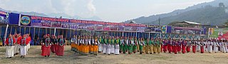 Tanz auf dem Boori Boot-Fest - Indien - Nordosten - Land und Leute