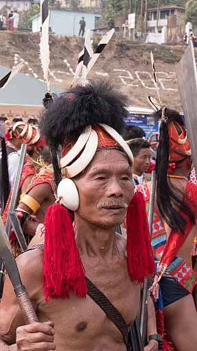 Wangcho-Krieger auf dem Oriah-Fest - Indien - Nordosten - Land und Leute