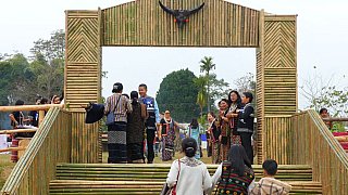 Eingangs zum Festplatz des Reh-Festivals - Indien - Nordosten - Land und Leute