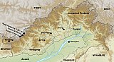 Topographische Karte von Arunachal - IND-Blog-Bilder