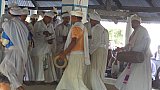 Priester und Dorf&auml;lteste bei der Kirten-Zeremonie - Indien - Assam - Land und Leute