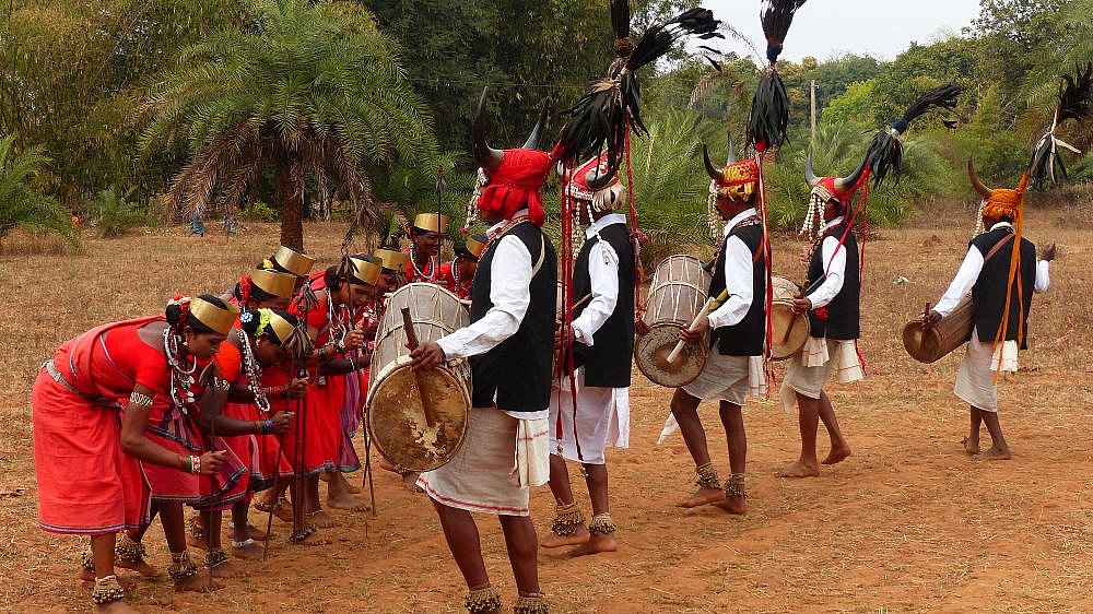 Bison Horn Tanz des Maria Ghond-Stammes - Chhattisgarh: Land-und-Leute