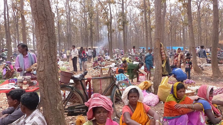 Wochenmarkt in Pamela in Chhattisgarh - Chhattisgarh: Land-und-Leute