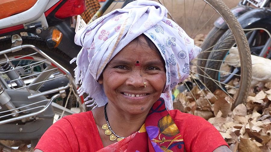 Marktfrau in Pamela auf dem Wochenmarkt - Chhattisgarh: Land-und-Leute