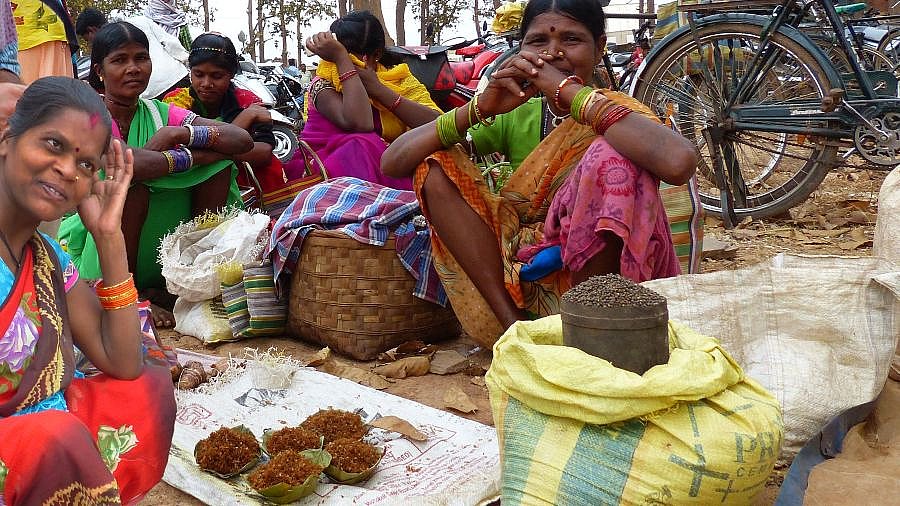 Chapura-Spezialit&auml;t in Pamela auf dem Markt - Chhattisgarh: Land-und-Leute