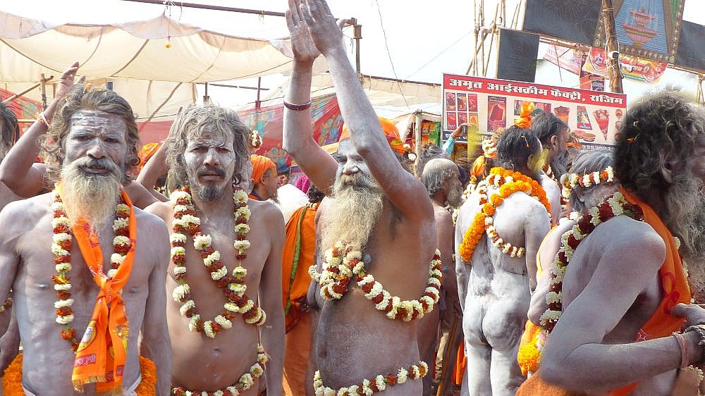 Naga Saddhus auf der Kumbh Mela in Rajim - Chhattisgarh: Land-und-Leute