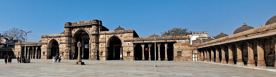 Innenhof der Jami Jasjid-Moschee - Gujarat - Sehensw&uuml;rdigkeiten