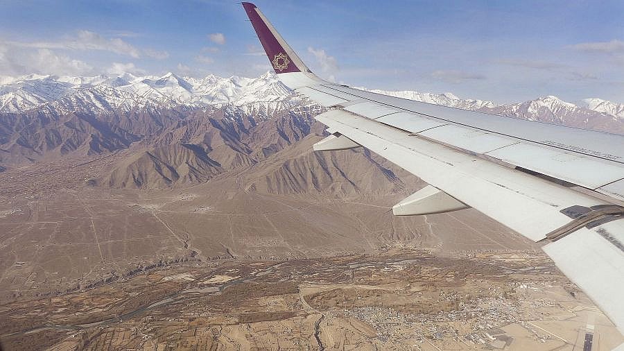 Flug &uuml;ber dem Indus-Tal in Ladakh - Ladakh: Landschaft
