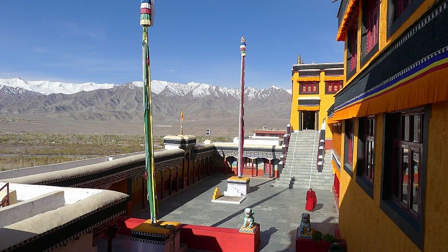 Klosterhof von Tikse - Ladakh: Sehensw&uuml;rdigkeiten