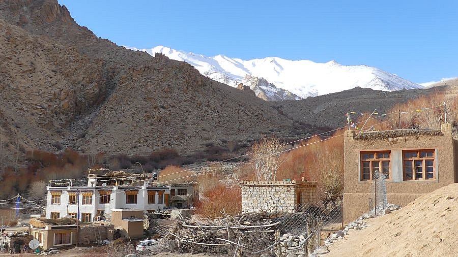 H&auml;user von Ulley - Ladakh: Landschaft