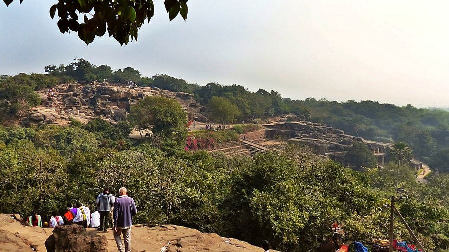 Blick auf die Udayagiri- und Kandagiri-H&ouml;hlen - Chhattisgarh: Sehensw&uuml;rdigkeiten