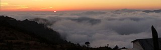 Sonnenuntergang von der Singalila Ridge aus - West-Bengalen: Landschaft