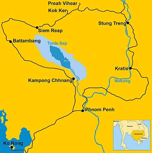 Meine Reiseroute in Kambodscha - Kambodscha-Blog