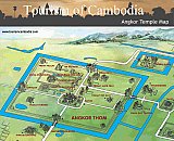 Angkor Tom &Uuml;bersichtskarte - Kambodscha-Blog