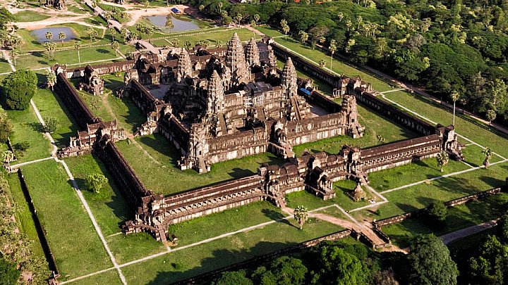 Angkor Wat von oben - Kambodscha - Sehensw&uuml;rdigkeiten