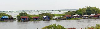 Blick auf das schwimmende Dorf Prek Toal - Kambodscha - Land und Leute