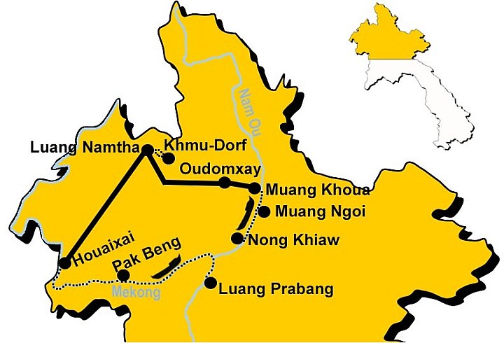 Reiseroute in Laos 2013 - Laos - Blog