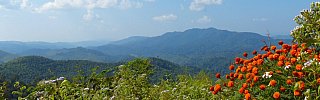 Weiter Blick &uuml;ber die Landschaft in Nordlaos - Laos - Landschaft